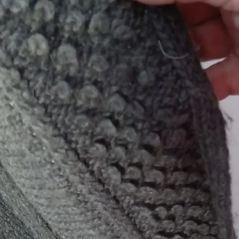Armani Exchange Women's Knitted Cozy Dark Gray Knit Scarf. Warm